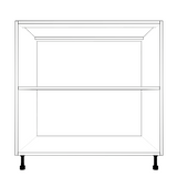 34" Wide Base Cabinet - (White Cabinet Boxes - Thermofoil Doors)