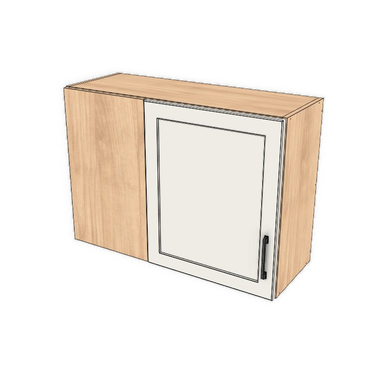 34" Wide 24" High Blind Corner Wall Cabinet - Door on Right/Left Side - (Ply Wood Boxes - Thermofoil Doors)