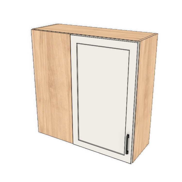 34" Wide 34" High Blind Corner Wall Cabinet - Door on Right/Left Side - (Ply Wood Boxes - Thermofoil Doors)