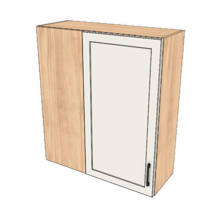 34" Wide 38" High Blind Corner Wall Cabinet - Door on Right/Left Side - (Ply Wood Boxes - Thermofoil Doors)