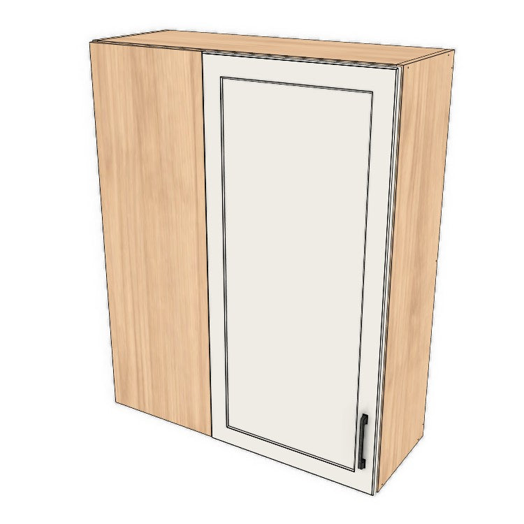 34" Wide 42" High Blind Corner Wall Cabinet - Door on Right/Left Side - (Ply Wood Boxes - Thermofoil Doors)