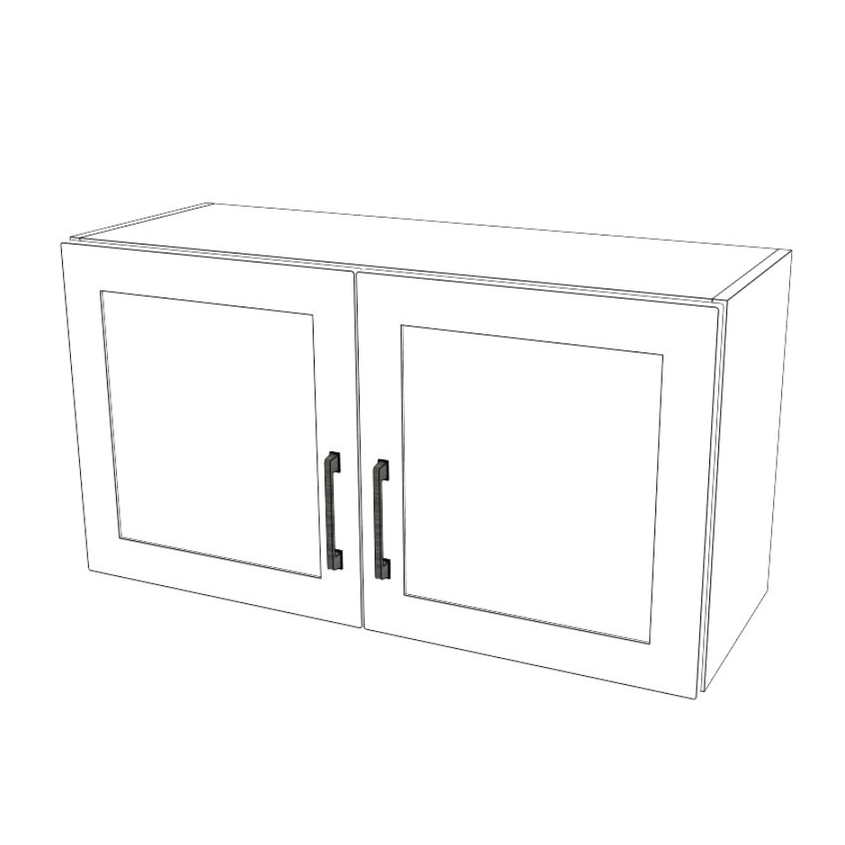 34" Wide x 18" High x 24" Deep  Stove/fridge Cabinet - (White Cabinet Boxes - Thermofoil Doors)
