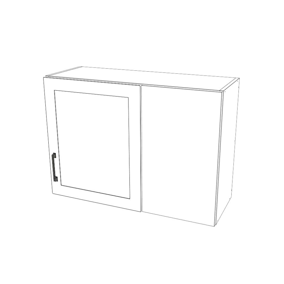 34" Wide 24" High Blind Corner Wall Cabinet - Door on Right/Left Side - (White Cabinet Boxes - Thermofoil Doors)