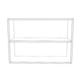34" Wide x 24" High Wall Cabinet - (White Cabinet Boxes - Thermofoil Doors)