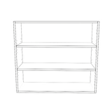 34" Wide x 30" High Wall Cabinet - (White Cabinet Boxes - Thermofoil Doors)