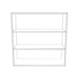 34" Wide x 34" High Wall Cabinet - (White Cabinet Boxes - Thermofoil Doors)