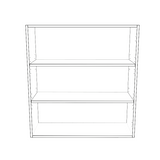 34" Wide x 36" High Wall Cabinet - (White Cabinet Boxes - Thermofoil Doors)
