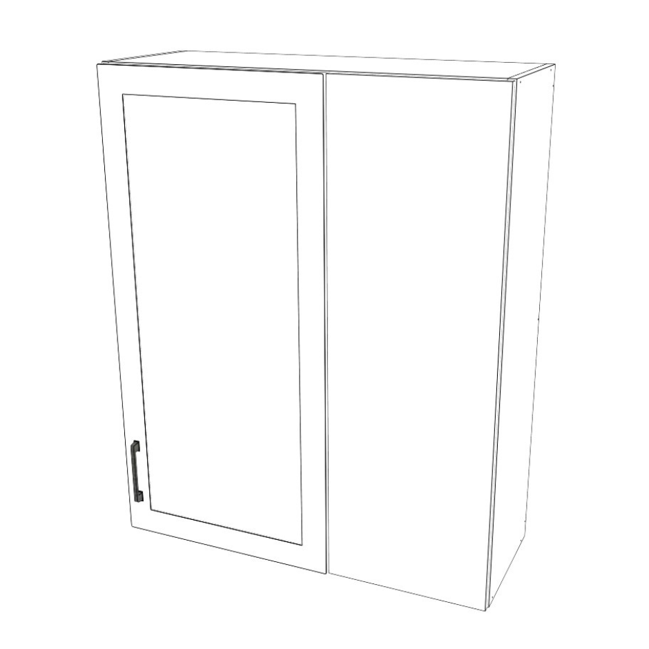 34" Wide 42" High Blind Corner Wall Cabinet - Door on Right/Left Side - (White Cabinet Boxes - Thermofoil Doors)