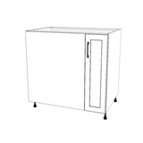 35" Blind Corner Base Cabinet - Door on Right/Left Side - (White Cabinet Boxes - Thermofoil Doors)