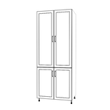 35" Wide Tall Pantry Cabinet - (White Cabinet Boxes - Thermofoil Doors) 24 D