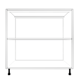 35" Wide Base Cabinet - (White Cabinet Boxes - Thermofoil Doors)