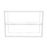 35" Wide x 24" High Wall Cabinet - (White Cabinet Boxes - Thermofoil Doors)