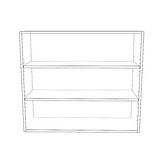 35" Wide x 30" High Wall Cabinet - (White Cabinet Boxes - Thermofoil Doors)