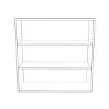 35" Wide x 34" High Wall Cabinet - (White Cabinet Boxes - Thermofoil Doors)