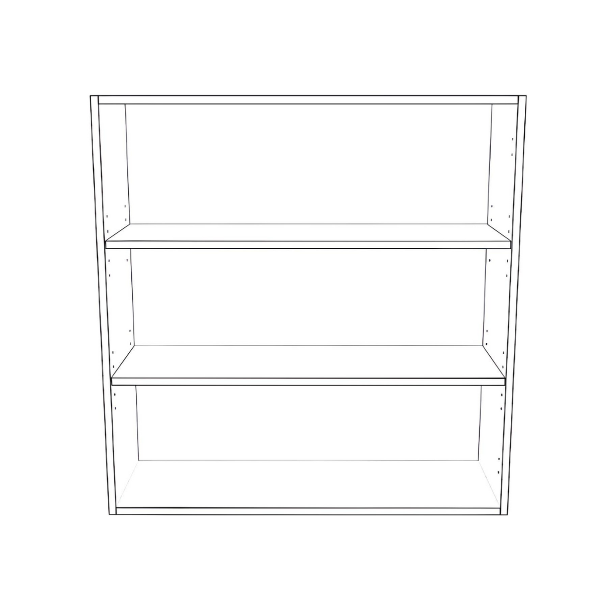 35" Wide x 36" High Wall Cabinet - (White Cabinet Boxes - Thermofoil Doors)