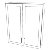 35" Wide x 42" High Wall Cabinet - (White Cabinet Boxes - Thermofoil Doors)