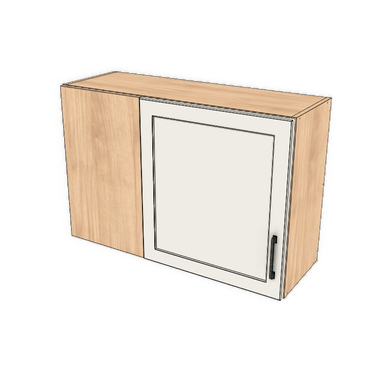 36" Wide 24" High Blind Corner Wall Cabinet - Door on Right/Left Side - (Ply Wood Boxes - Thermofoil Doors)