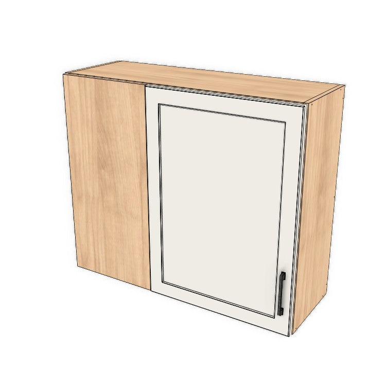 36" Wide 30" High Blind Corner Wall Cabinet - Door on Right/Left Side - (Ply Wood Boxes - Thermofoil Doors)