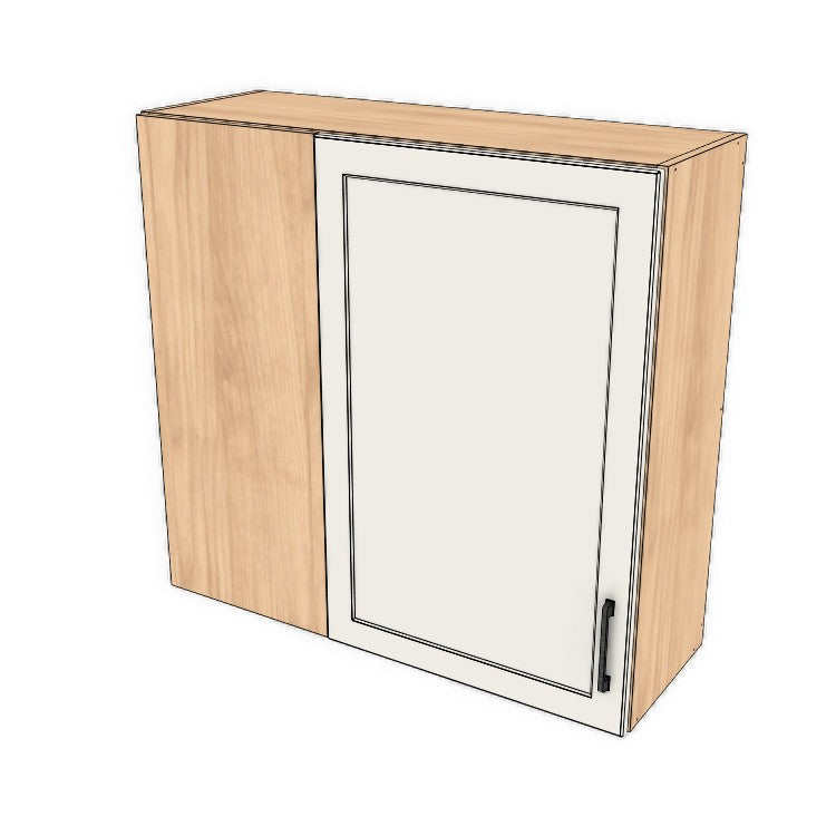 36" Wide 34" High Blind Corner Wall Cabinet - Door on Right/Left Side - (Ply Wood Boxes - Painted Doors)