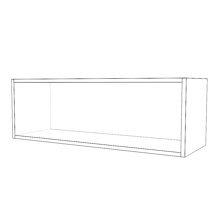 36" Wide x 12" High Stove/fridge Cabinet - (White Cabinet Boxes - Thermofoil Doors)