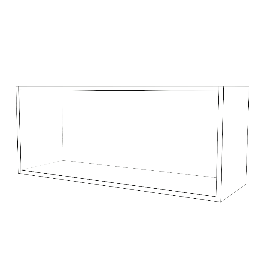 36" Wide x 15" High Stove/fridge Cabinet - (White Cabinet Boxes - Thermofoil Doors)