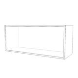 36" Wide x 15" High Stove/fridge Cabinet - (White Cabinet Boxes - Thermofoil Doors)