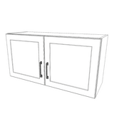 36" Wide x 18" High Stove/fridge Cabinet - (White Cabinet Boxes - Thermofoil Doors)