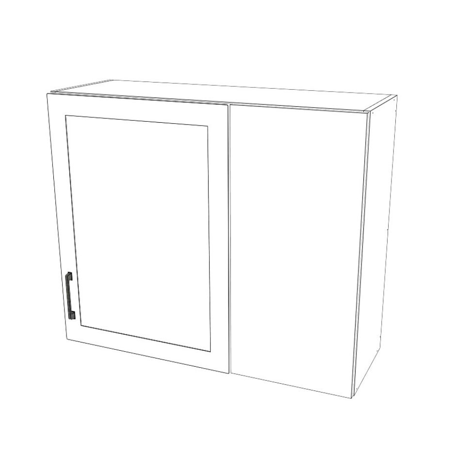 36" Wide 30" High Blind Corner Wall Cabinet - Door on Right/Left Side - (White Cabinet Boxes - Thermofoil Doors)