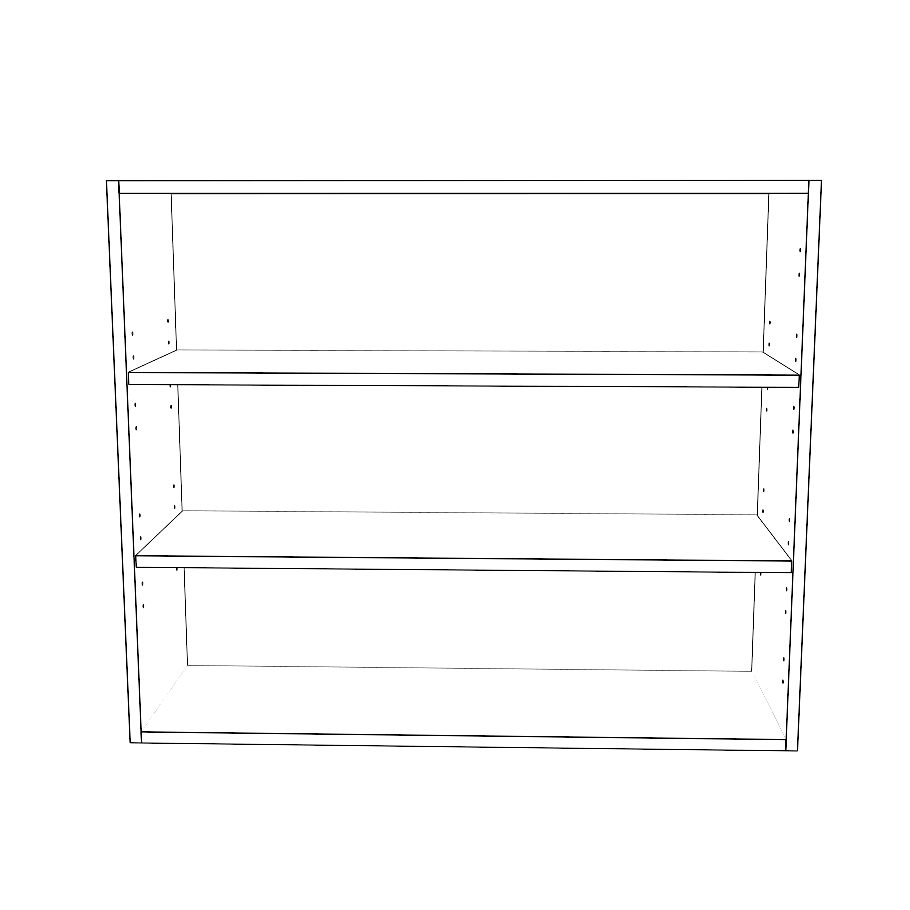 36" Wide x 30" High Wall Cabinet - (White Cabinet Boxes - Thermofoil Doors)