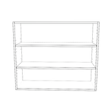 36" Wide x 30" High Wall Cabinet - (White Cabinet Boxes - Thermofoil Doors)