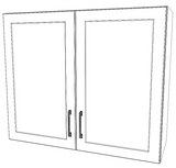 36" Wide x 30" High Wall Cabinet - (White Cabinet Boxes - Thermofoil Doors)
