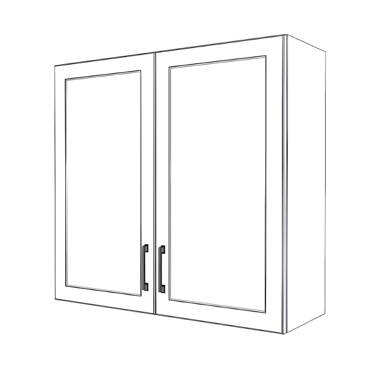 36" Wide x 34" High Wall Cabinet - (White Cabinet Boxes - Thermofoil Doors)
