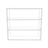 36" Wide x 34" High Wall Cabinet - (White Cabinet Boxes - Painted Doors)