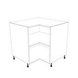 36x36" L Shape Base Corner Cabinet - (White Cabinet Boxes - Thermofoil Doors)