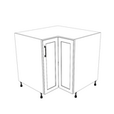36x36" L Shape Base Corner Cabinet - (White Cabinet Boxes - Thermofoil Doors)