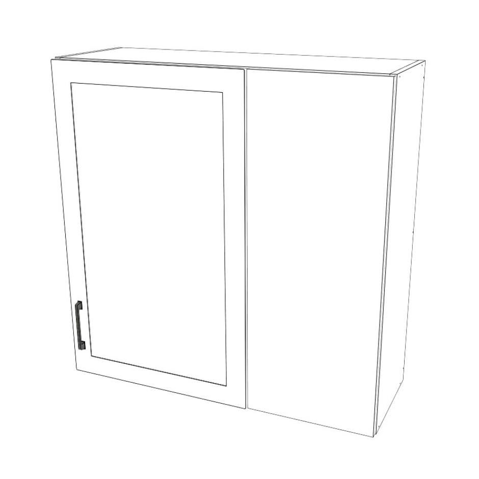 36" Wide 36" High Blind Corner Wall Cabinet - Door on Right/Left Side - (White Cabinet Boxes - Thermofoil Doors)