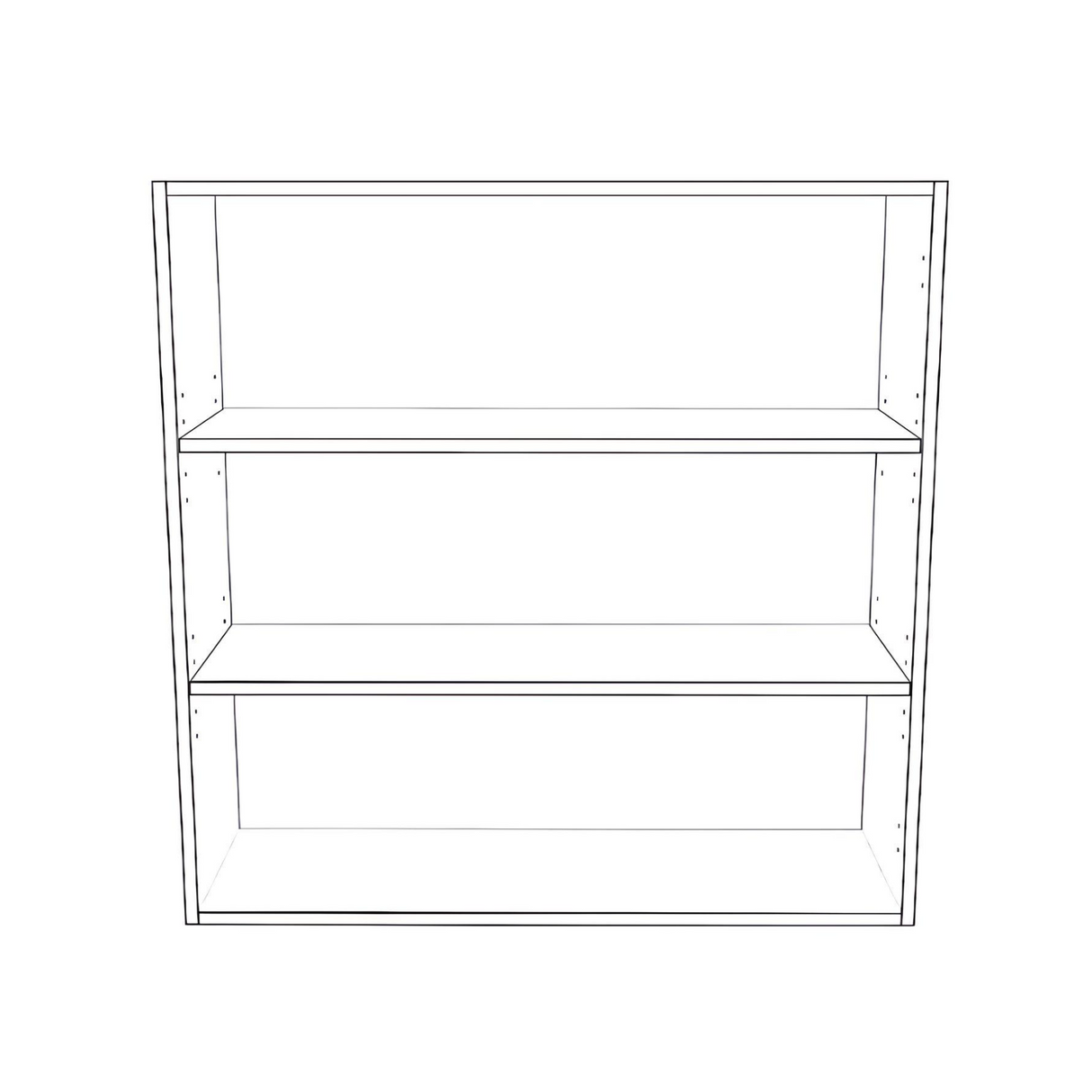36" Wide x 36" High Wall Cabinet - (White Cabinet Boxes - Thermofoil Doors)