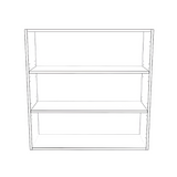 36" Wide x 36" High Wall Cabinet - (White Cabinet Boxes - Thermofoil Doors)