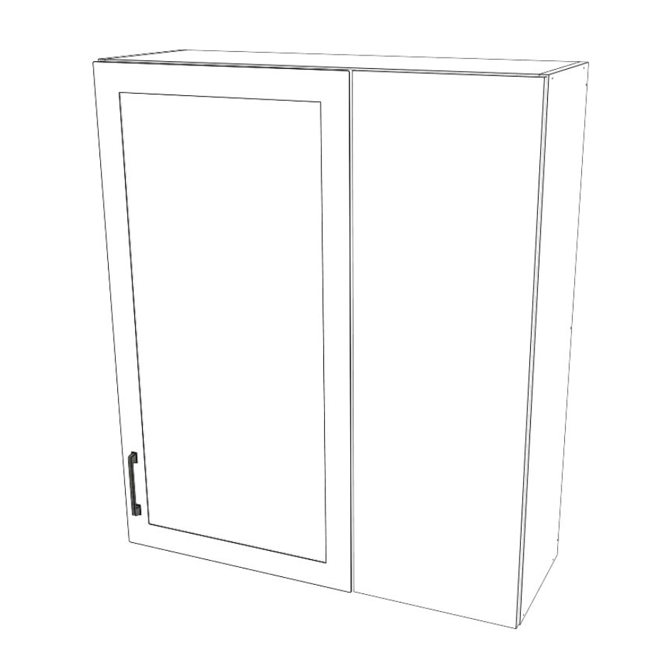 36" Wide 42" High Blind Corner Wall Cabinet - Door on Right/Left Side - (White Cabinet Boxes - Thermofoil Doors)
