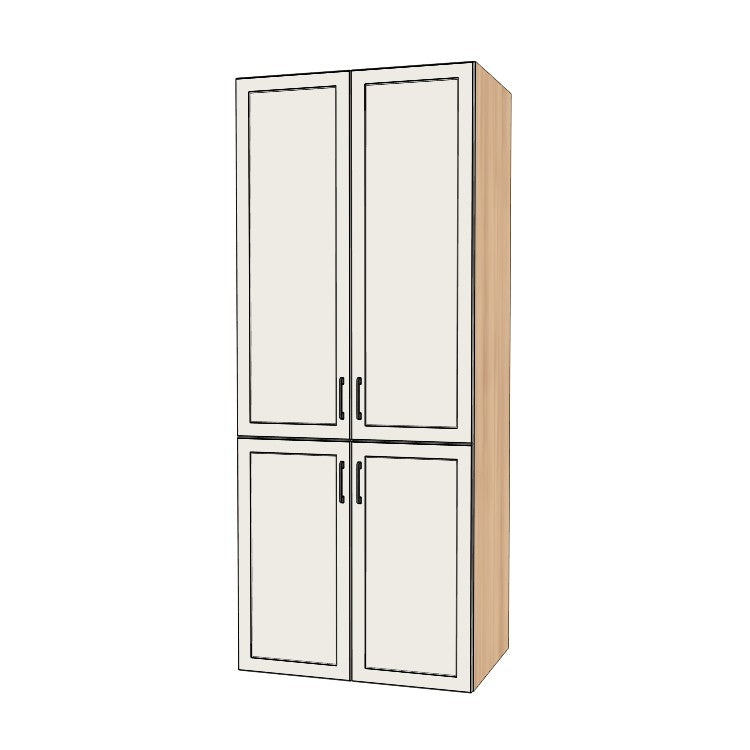 36" Wide Tall Pantry Cabinet - (Ply Wood Boxes - Painted Doors) 24 D