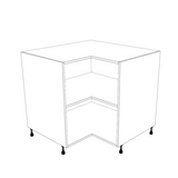 37x37" L Shape Base Corner Cabinet - (White Cabinet Boxes - Thermofoil Doors)