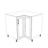 37x37" L Shape Base Corner Cabinet - (White Cabinet Boxes - Thermofoil Doors)