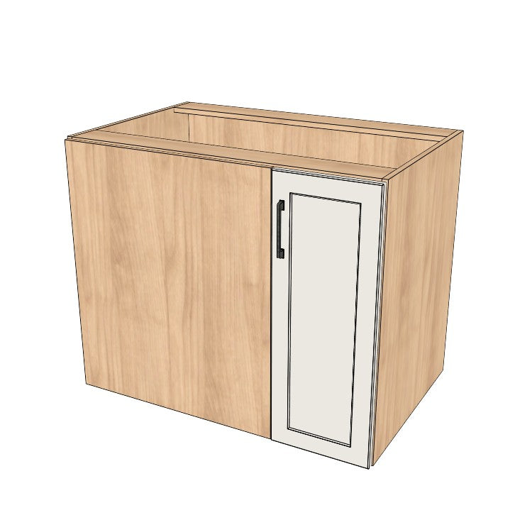 38" Blind Corner Base Cabinet - Door on Right/Left Side - (Ply Wood Boxes - Painted Doors)