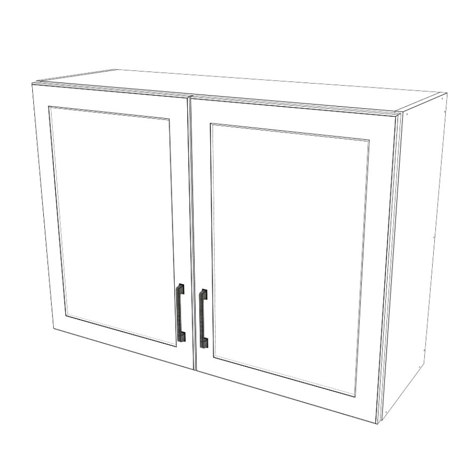 38" Wide x 27" High x 24" Deep  Stove/fridge Cabinet - (White Cabinet Boxes - Thermofoil Doors)