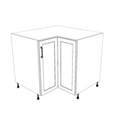 38x38" L Shape Base Corner Cabinet - (White Cabinet Boxes - Thermofoil Doors)