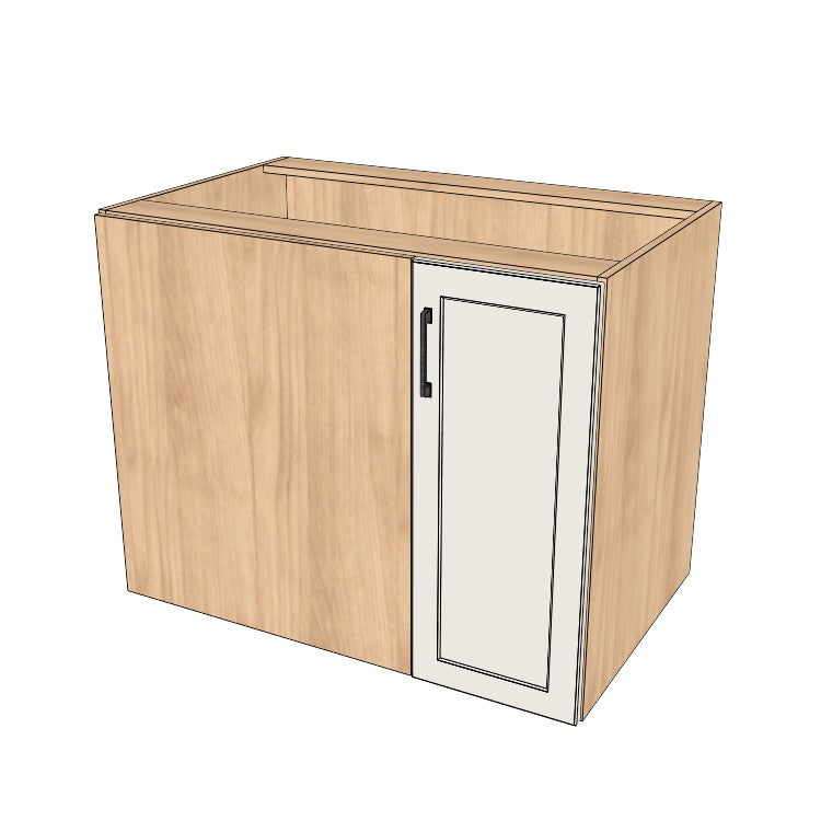 39" Blind Corner Base Cabinet - Door on Right/Left Side - (Ply Wood Boxes - Thermofoil Doors)