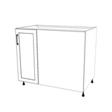 40" Blind Corner Base Cabinet - Door on Right/Left Side - (White Cabinet Boxes - Thermofoil Doors)