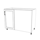 44" Blind Corner Base Cabinet - Door on Right/Left Side - (White Cabinet Boxes - Thermofoil Doors)