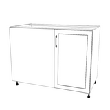 45" Blind Corner Base Cabinet - Door on Right/Left Side - (White Cabinet Boxes - Painted Doors)