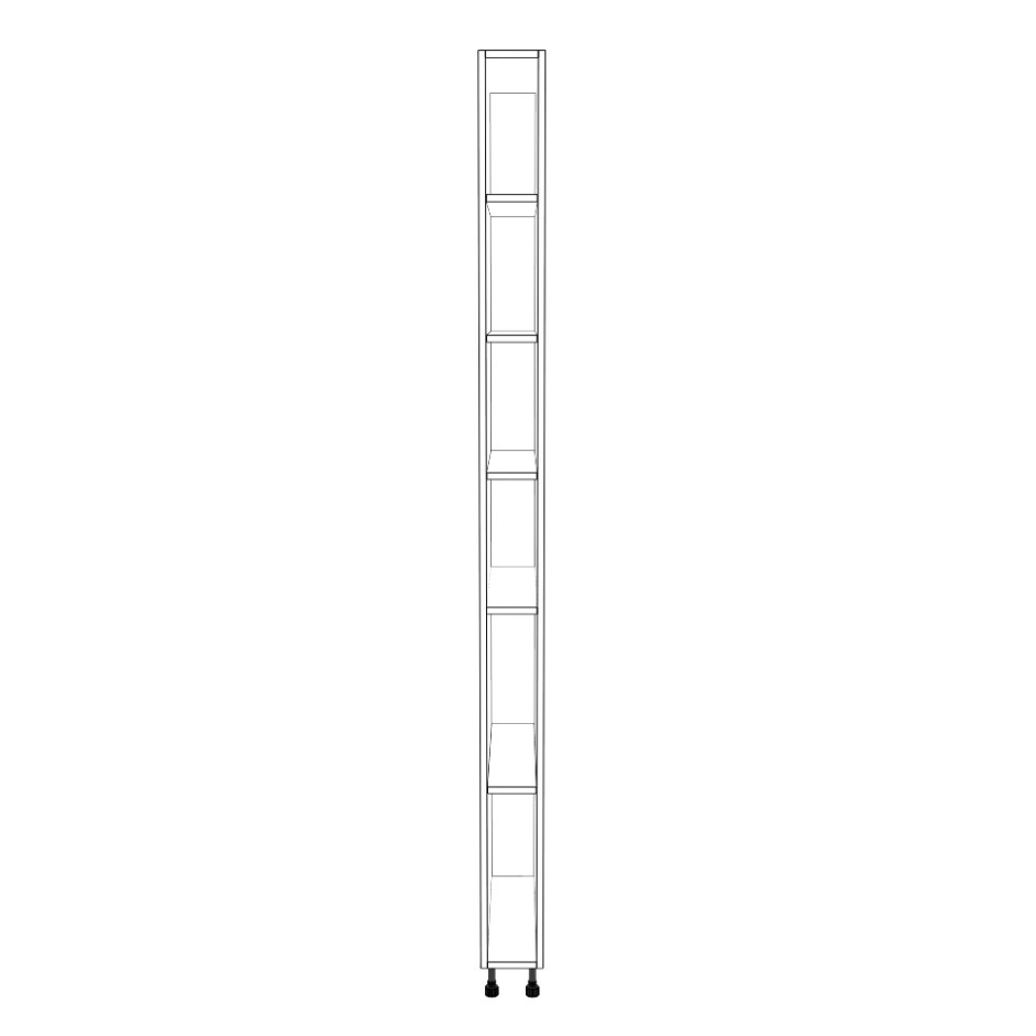 6" Wide Tall Pantry Cabinet - (White Cabinet Boxes - Thermofoil Doors) 24 D